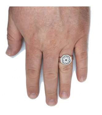R002386 Genuine Sterling Silver Men Ring Celtic Knot Solid Stamped 925 Handmade
